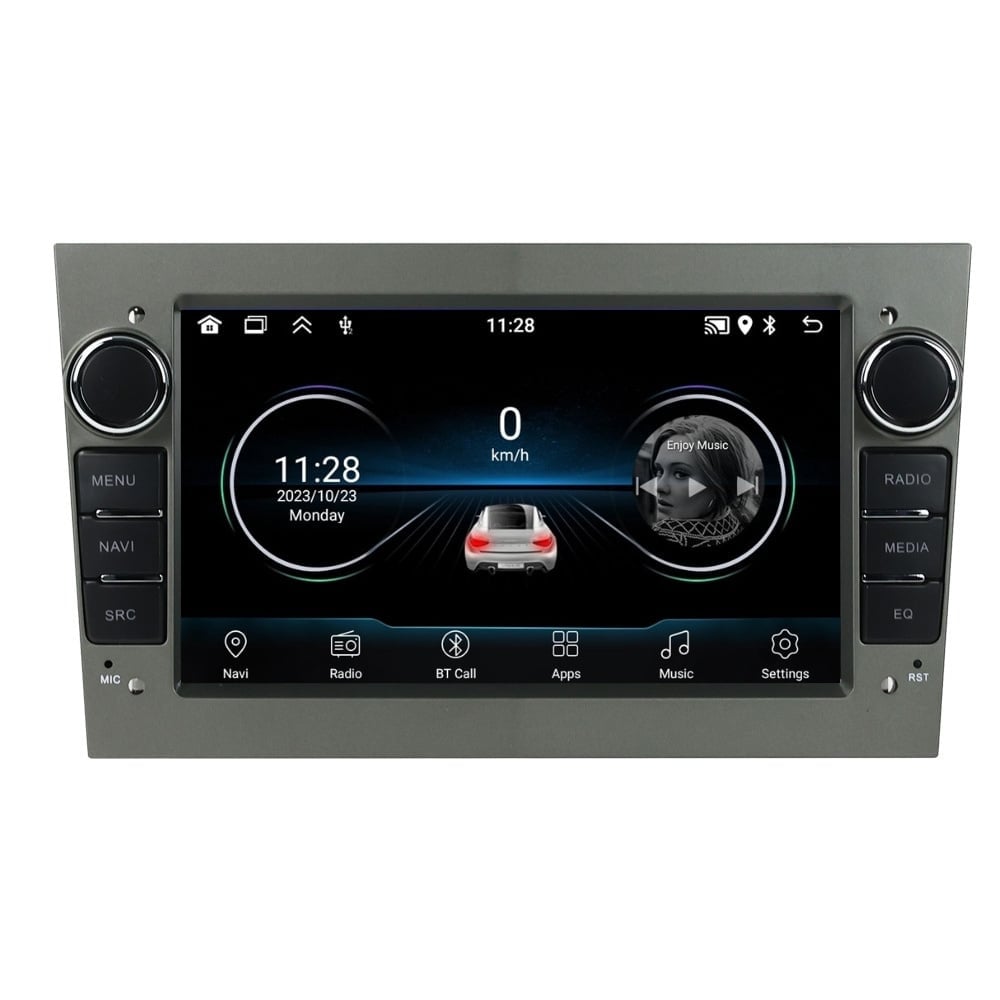 Navigatie dedicata cu Android Opel Vivaro A 2001 - 2010, gri inchis, 2GB RAM, Radio GPS Dual Zone, Display HD 7