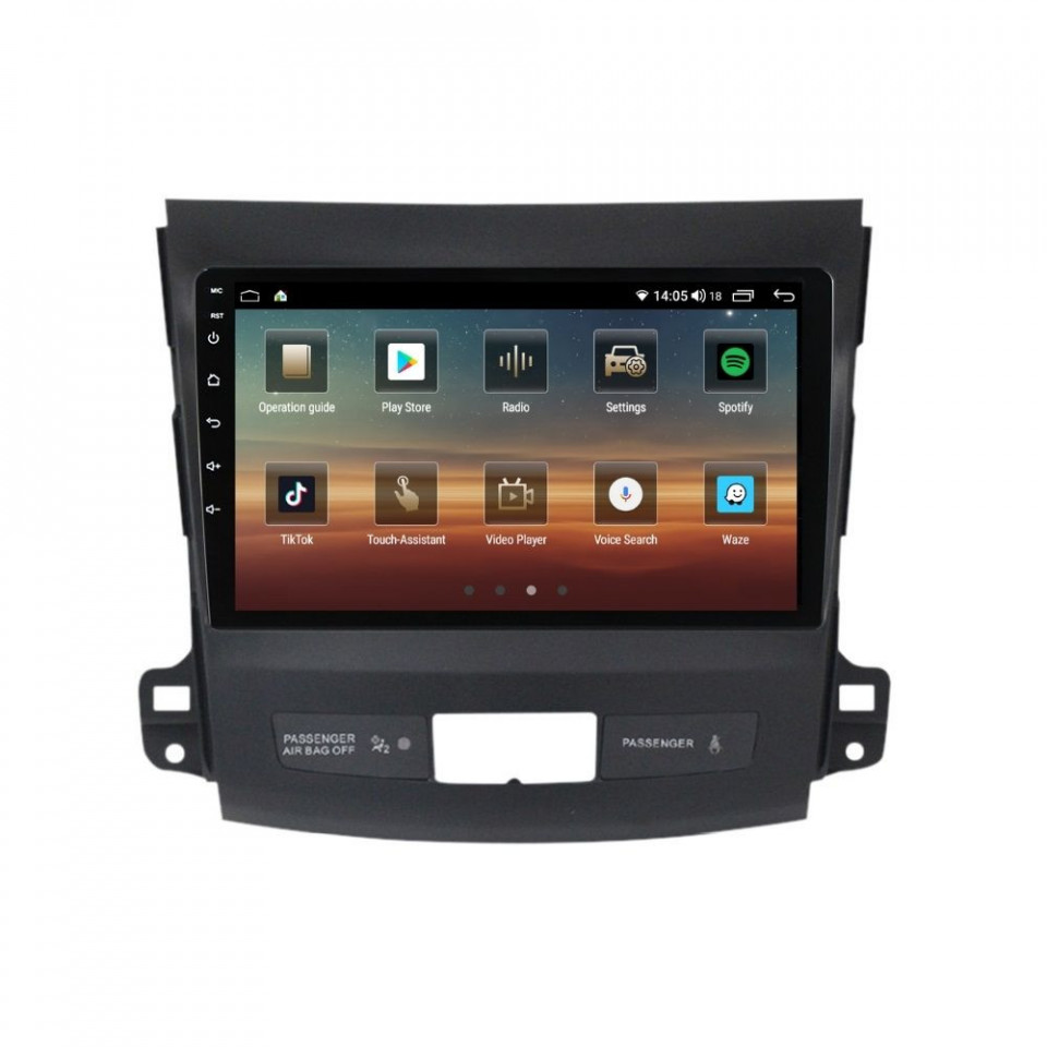 Navigatie dedicata cu Android Peugeot 4007 2007 - 2013, 6GB RAM, Radio GPS Dual Zone, Display HD QLED 9