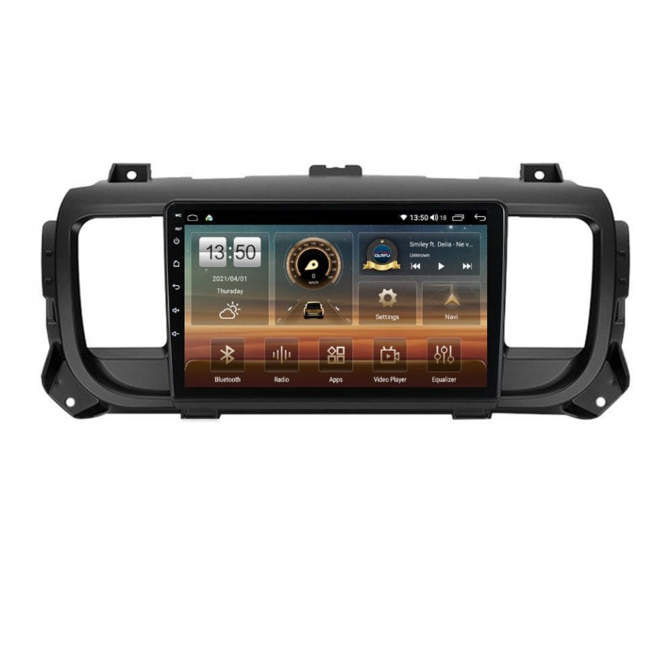 Navigatie dedicata cu Android Peugeot Expert dupa 2016, 6GB RAM, Radio GPS Dual Zone, Display HD QLED 9" Touchscreen, Internet Wi-Fi si slot SIM 4G, Bluetooth, MirrorLink, USB