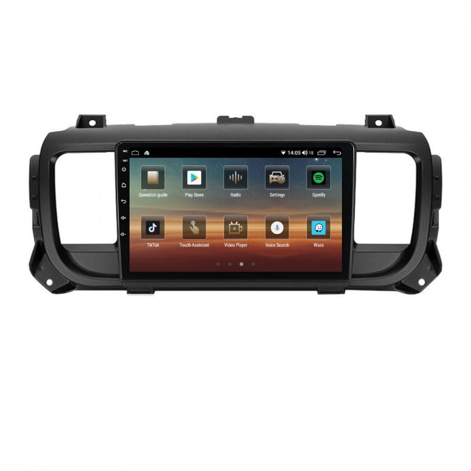 Navigatie dedicata cu Android Peugeot Expert dupa 2016, 8GB RAM, Radio GPS Dual Zone, Display HD QLED 9