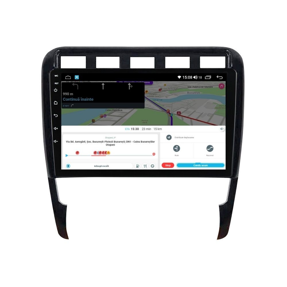 Navigatie dedicata cu Android Porsche Cayenne 2002 - 2010, 4GB RAM, Radio GPS Dual Zone, Display HD QLED 9" Touchscreen, Internet Wi-Fi si slot SIM 4G, Bluetooth, MirrorLink, USB - Imagine 7