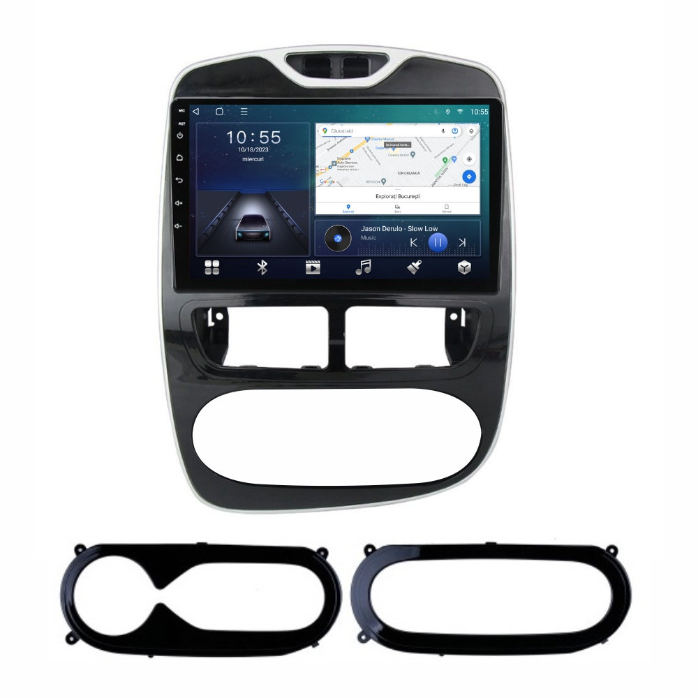 Navigatie dedicata cu Android Renault Clio IV 2012 - 2019, 2GB RAM, Radio GPS Dual Zone, Display HD QLED 10