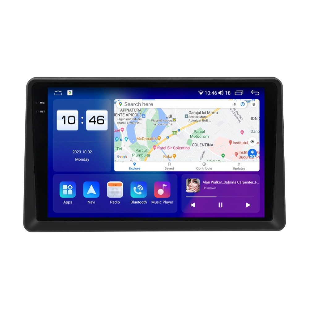 Navigatie dedicata cu Android Renault Express dupa 2021, 4GB RAM, Radio GPS Dual Zone, Display 2K QLED 9.5