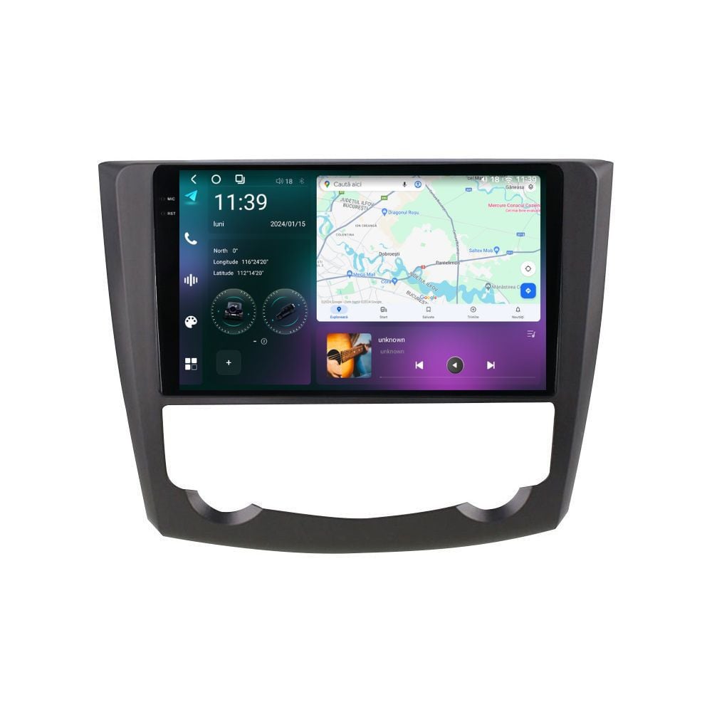 Navigatie dedicata cu Android Renault Kadjar 2015 - 2018, 12GB RAM, Radio GPS Dual Zone, Display 2K QLED 9.5