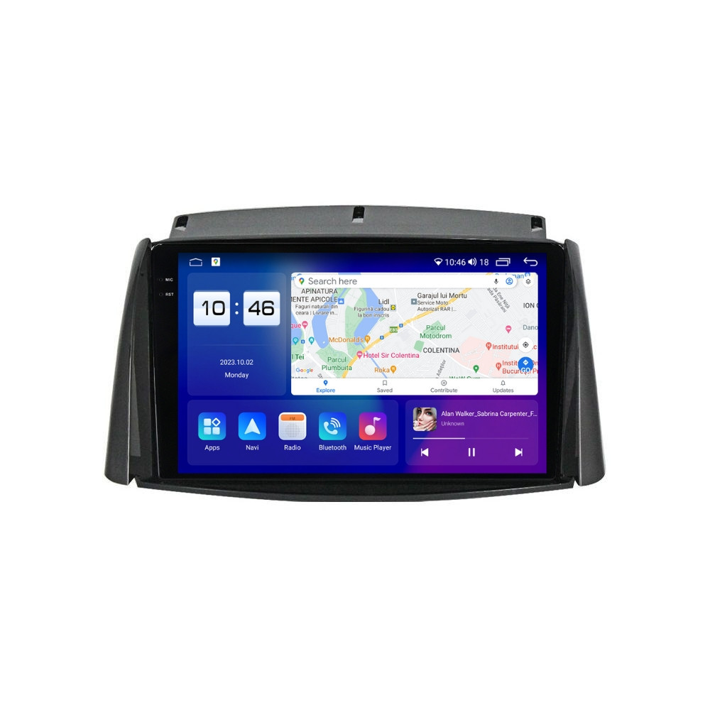 Navigatie dedicata cu Android Renault Koleos 2008 - 2016, 4GB RAM, Radio GPS Dual Zone, Display 2K QLED 9.5