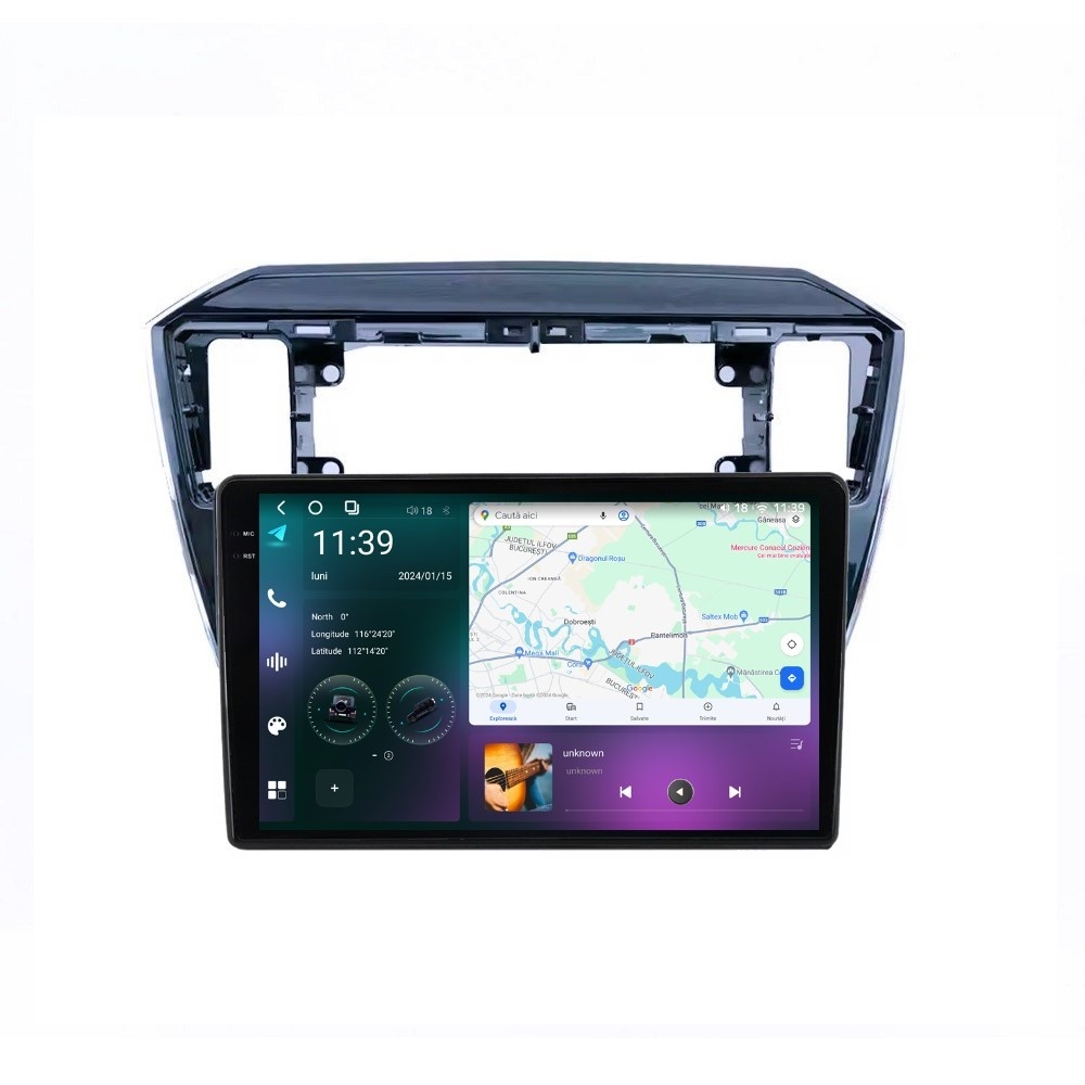 Navigatie dedicata cu Android Skoda Citigo 2020 - 2021, 12GB RAM, Radio GPS Dual Zone, Display 2K QLED 9.5