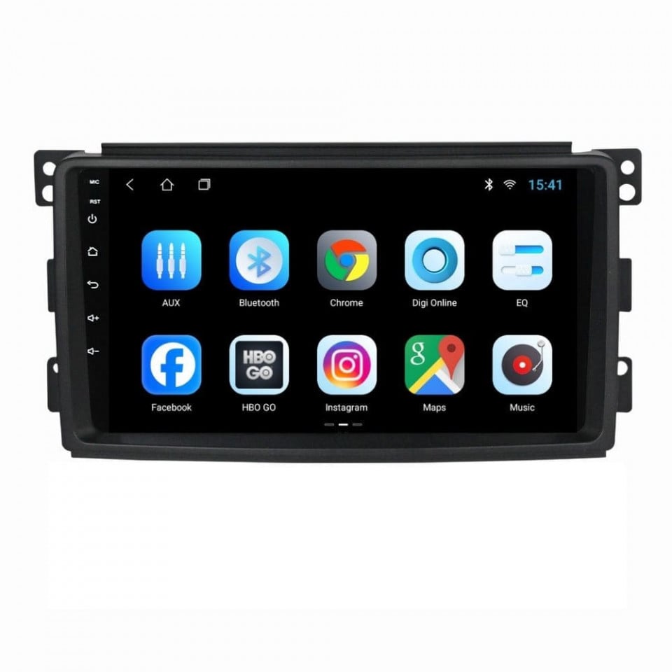 Navigatie dedicata cu Android Smart Fortwo 2007 - 2010, 2GB RAM, Radio GPS Dual Zone, Display HD IPS 9