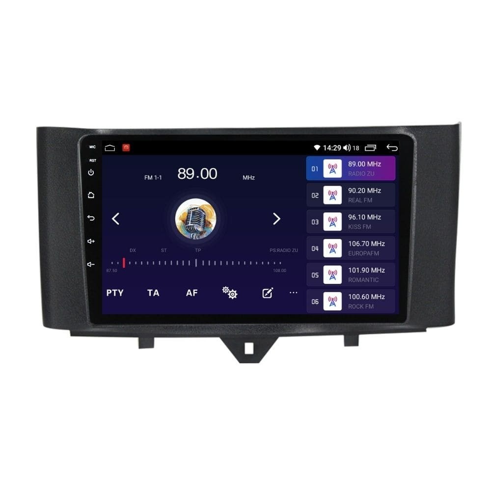 Navigatie dedicata cu Android Smart Fortwo 2011 - 2014, 2GB RAM, Radio GPS Dual Zone, Display HD QLED 9