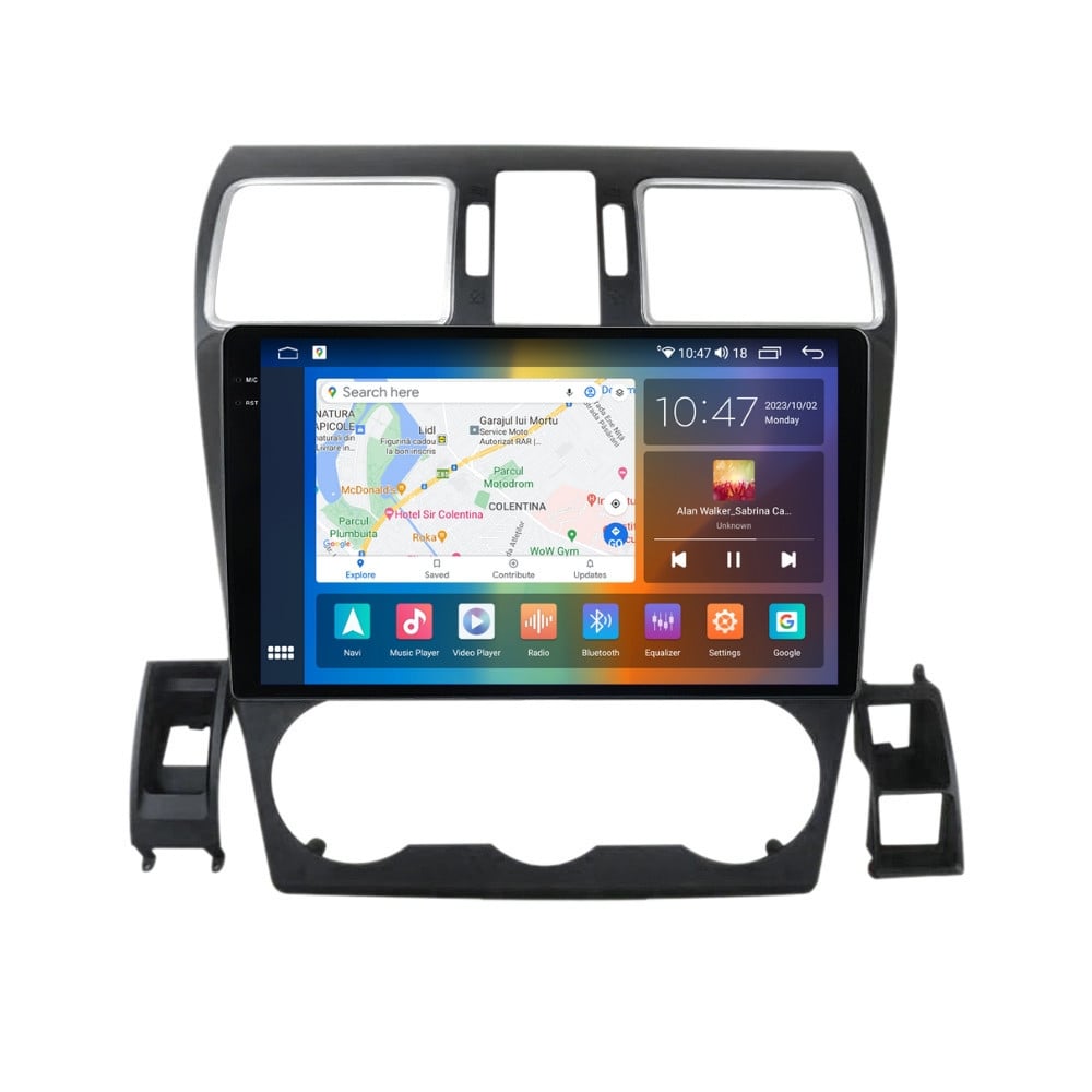 Navigatie dedicata cu Android Subaru Forester 2013 - 2018, 8GB RAM, Radio GPS Dual Zone, Display 2K QLED 9.5