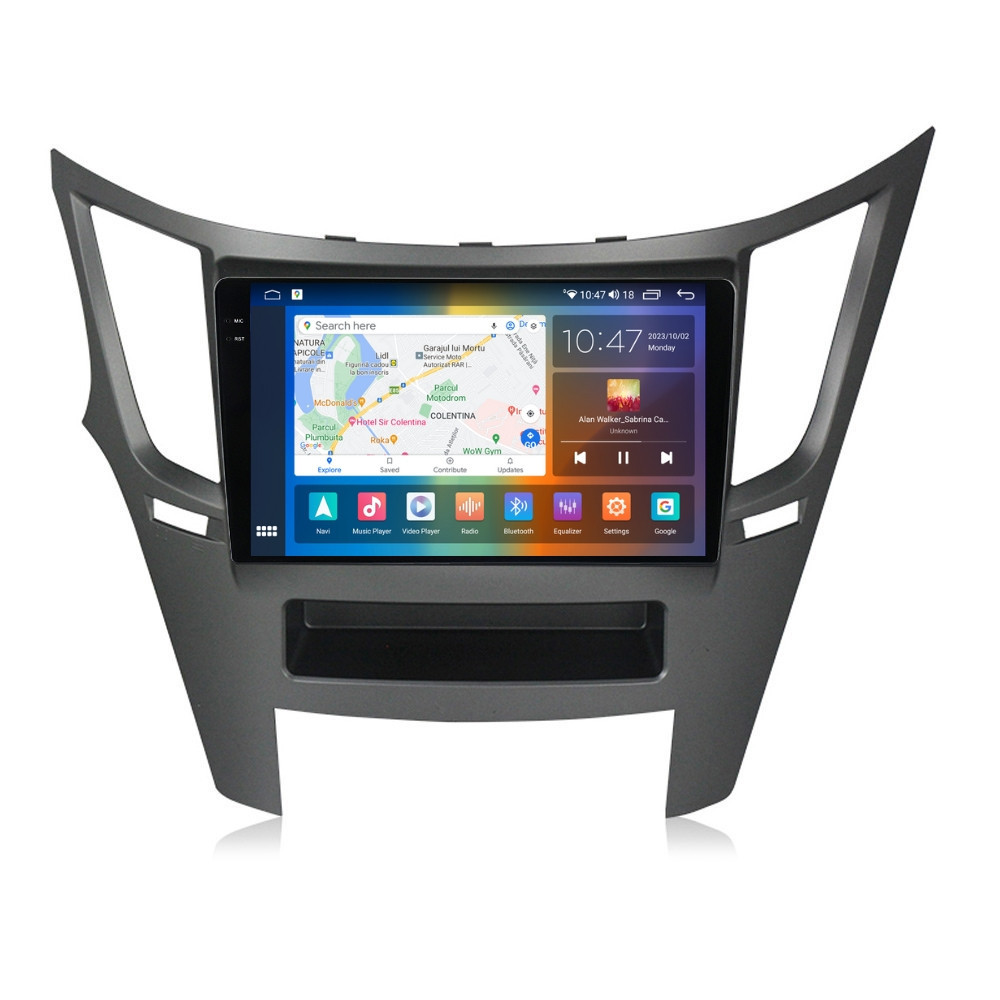 Navigatie dedicata cu Android Subaru Outback / Legacy 2009 - 2014, 4GB RAM, Radio GPS Dual Zone, Display 2K QLED 9.5