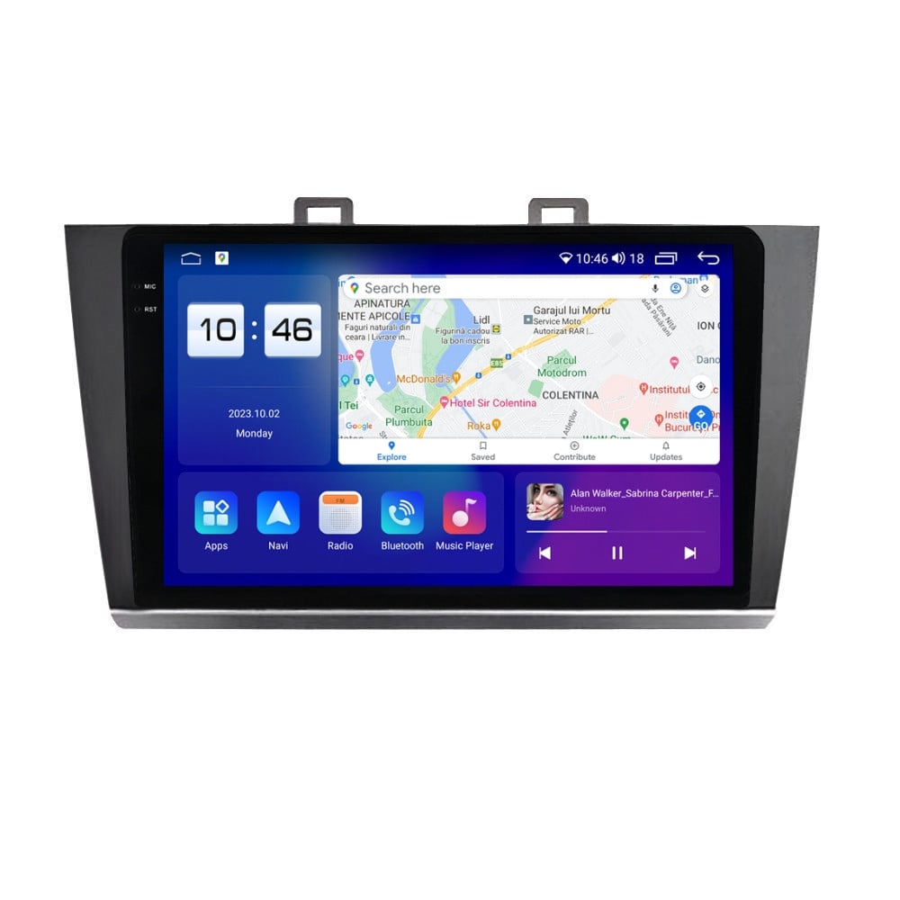 Navigatie dedicata cu Android Subaru Outback / Legacy 2014 - 2019, 8GB RAM, Radio GPS Dual Zone, Display 2K QLED 9.5