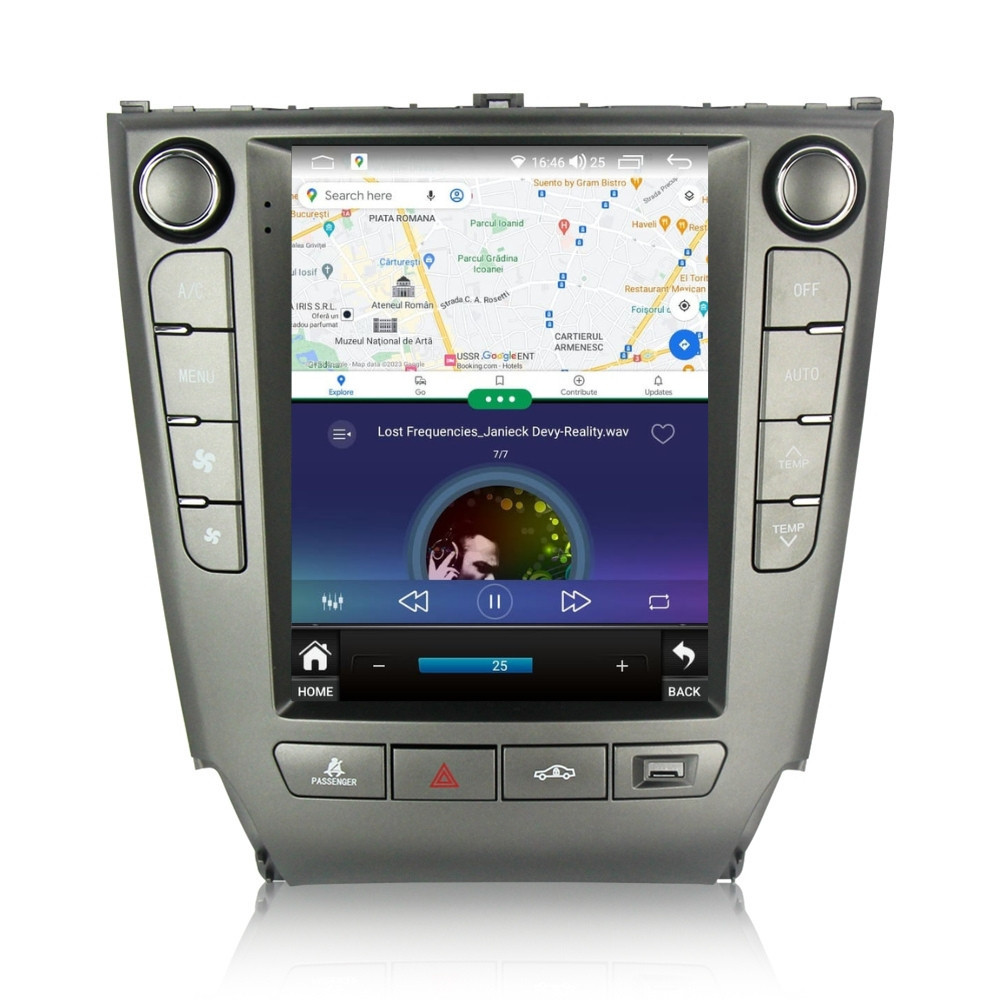 Navigatie dedicata cu Android tip tesla Lexus IS 2005 - 2013, 8GB RAM, Radio GPS Dual Zone, Touchscreen IPS 9.7