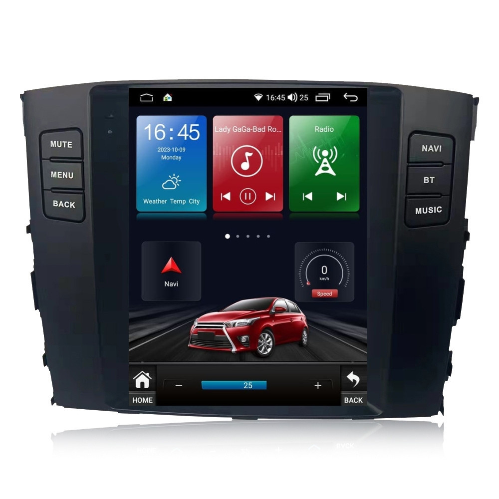 Navigatie dedicata cu Android tip tesla Mitsubishi Pajero IV 2006 - 2018, 8GB RAM, Radio GPS Dual Zone, Touchscreen IPS 9.7