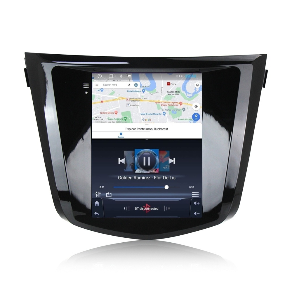 Navigatie dedicata cu Android tip tesla Nissan Qashqai II 2014 - 2021, 2GB RAM, Radio GPS Dual Zone, Touchscreen IPS 9.7