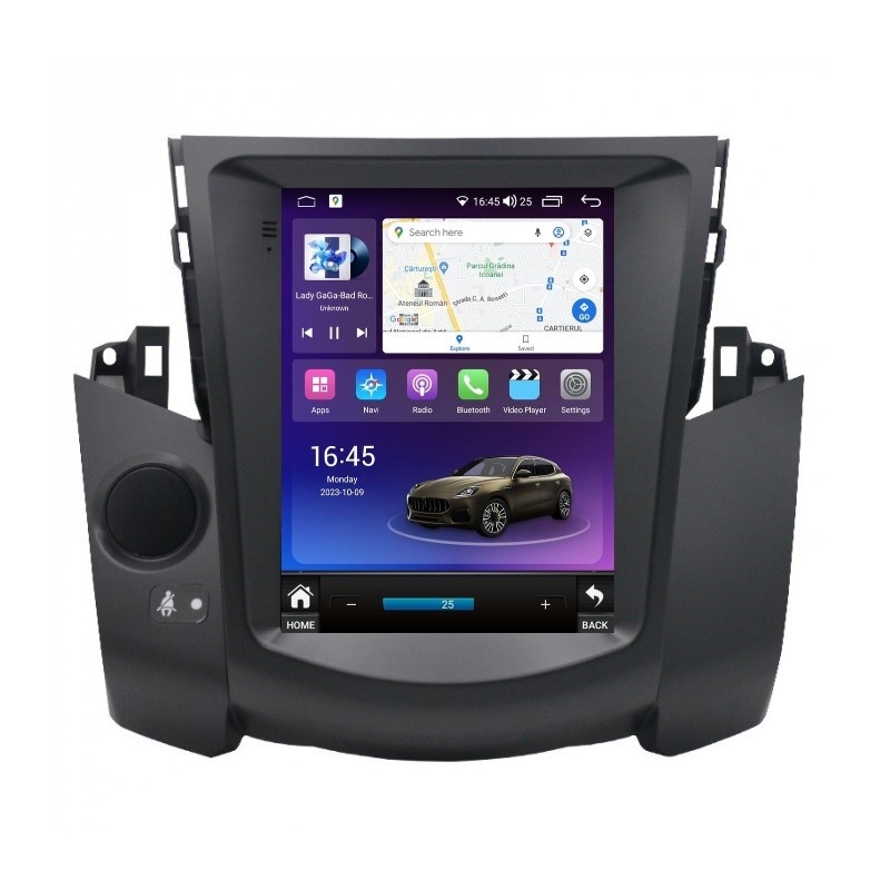 Navigatie dedicata cu Android tip tesla Toyota Rav4 III 2005 - 2013, 4GB RAM, Radio GPS Dual Zone, Touchscreen IPS 9.7