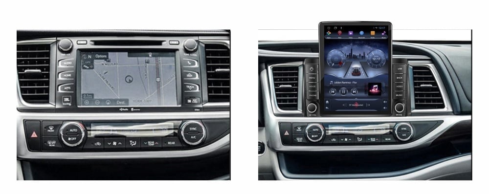 Navigatie dedicata cu Android Toyota Highlander 2013 - 2021, 2GB RAM, Radio GPS Dual Zone, Touchscreen IPS 9.7