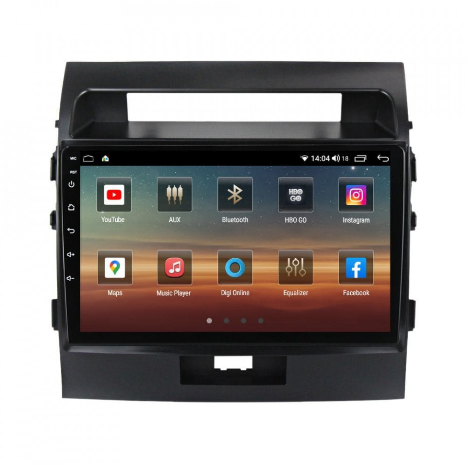 Navigatie dedicata cu Android Toyota Land Cruiser J200 2008 - 2015, 4GB RAM, Radio GPS Dual Zone, Display HD QLED 10