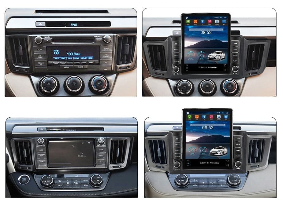 Navigatie dedicata cu Android Toyota Rav4 IV 2013 - 2018, 2GB RAM, Radio GPS Dual Zone, Touchscreen IPS 9.7