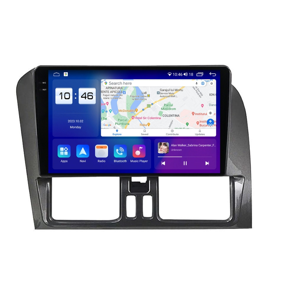 Navigatie dedicata cu Android Volvo XC60 I 2014 - 2017, 8GB RAM, Radio GPS Dual Zone, Display 2K QLED 9.5