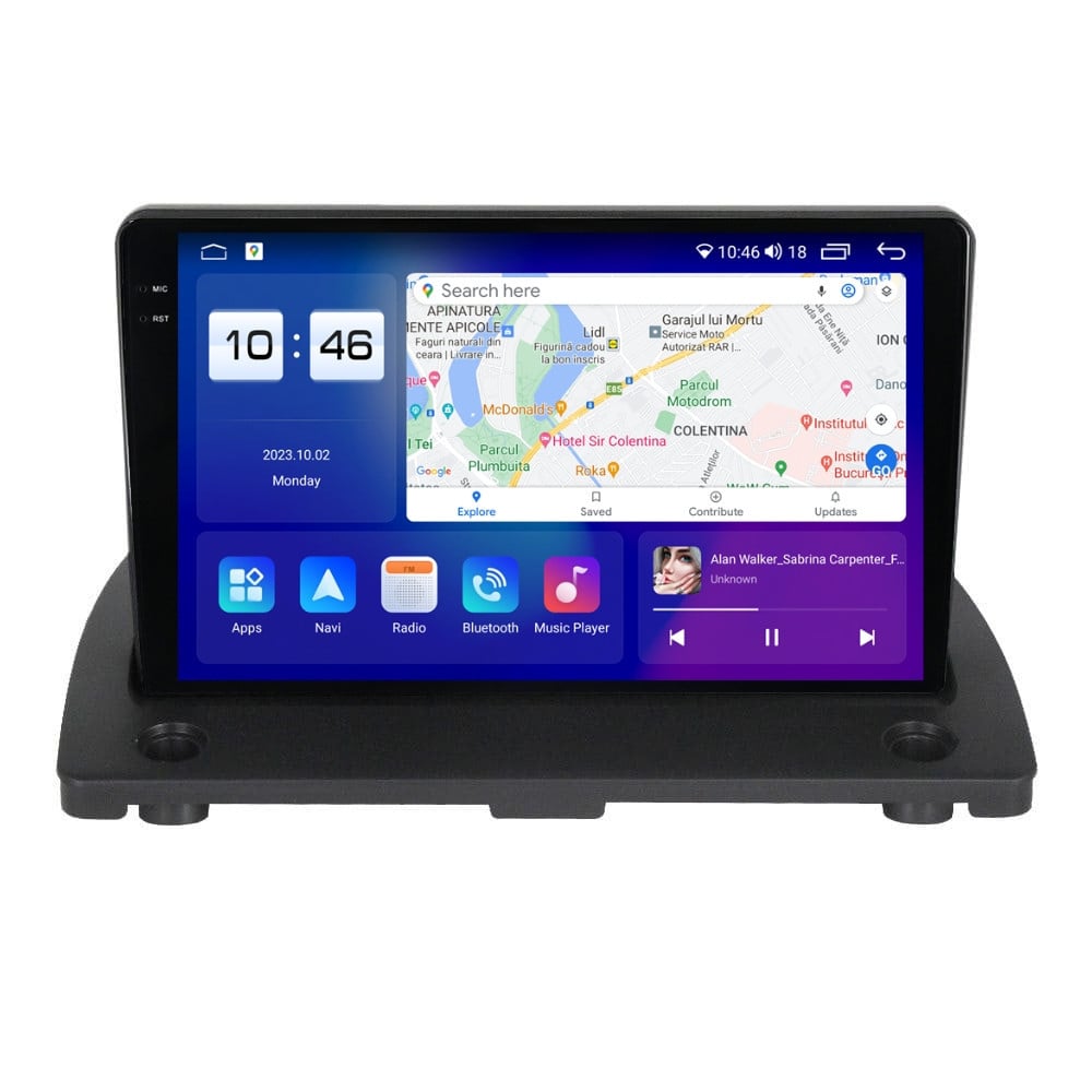 Navigatie dedicata cu Android Volvo XC90 I 2002 - 2015, 4GB RAM, Radio GPS Dual Zone, Display 2K QLED 9.5