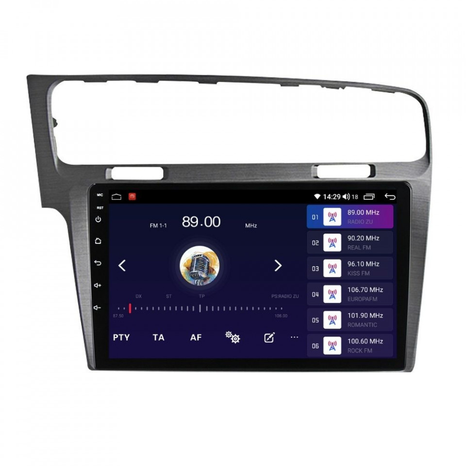 Navigatie dedicata cu Android VW Golf VII 2012 - 2019, argintiu, 4GB RAM, Radio GPS Dual Zone, Display HD QLED 10