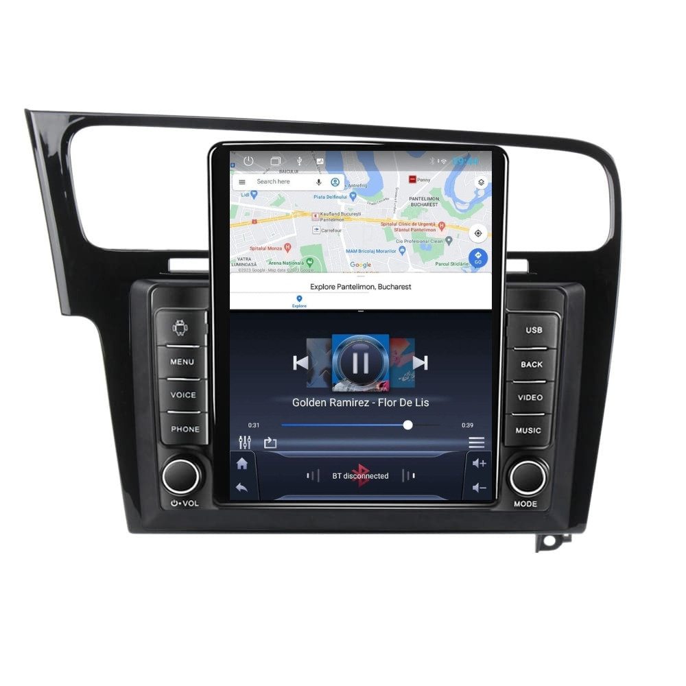 Navigatie dedicata cu Android VW Golf VII 2012 - 2019, negru, 2GB RAM, Radio GPS Dual Zone, Touchscreen IPS 9.7