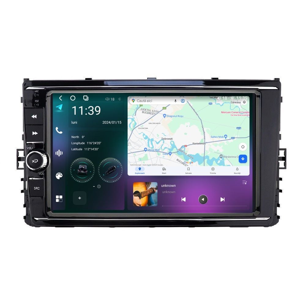 Navigatie dedicata cu Android VW Multivan T6 2020 - 2021, 12GB RAM, Radio GPS Dual Zone, Display 2K QLED 9.5\'\' Touchscreen, Internet Wi-Fi si slot SIM 4G, Bluetooth, MirrorLink, USB, Waze