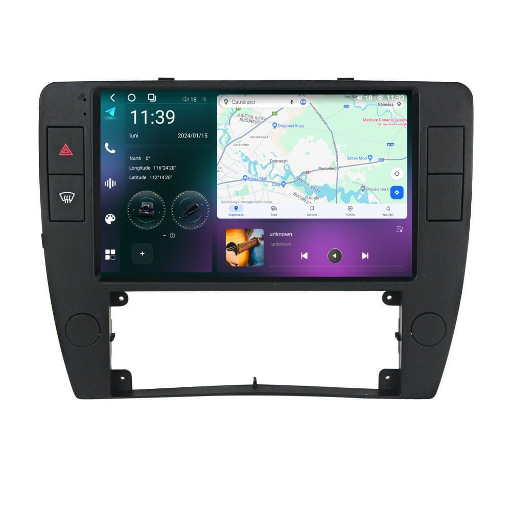 Navigatie dedicata cu Android VW Passat B5.5 2001 - 2005, 12GB RAM, Radio GPS Dual Zone, Display 2K QLED 9.5