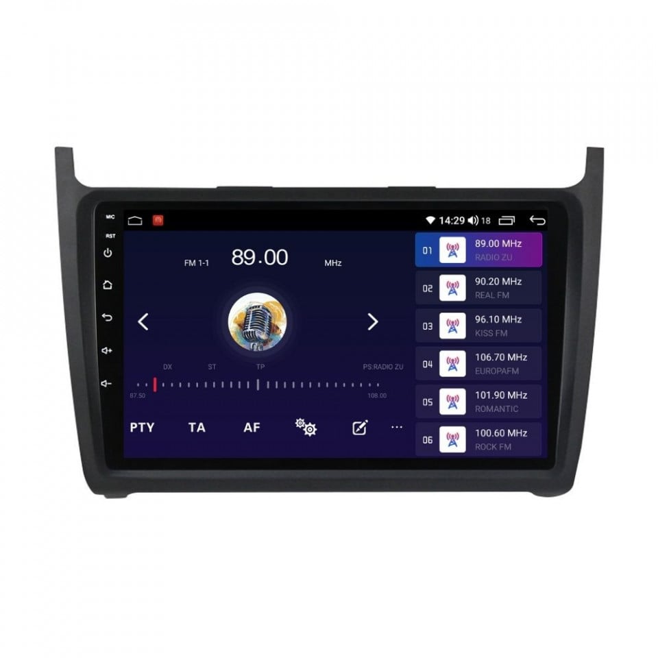 Navigatie dedicata cu Android VW Polo 6R 2009 - 2018, 8GB RAM, Radio GPS Dual Zone, Display HD QLED 9