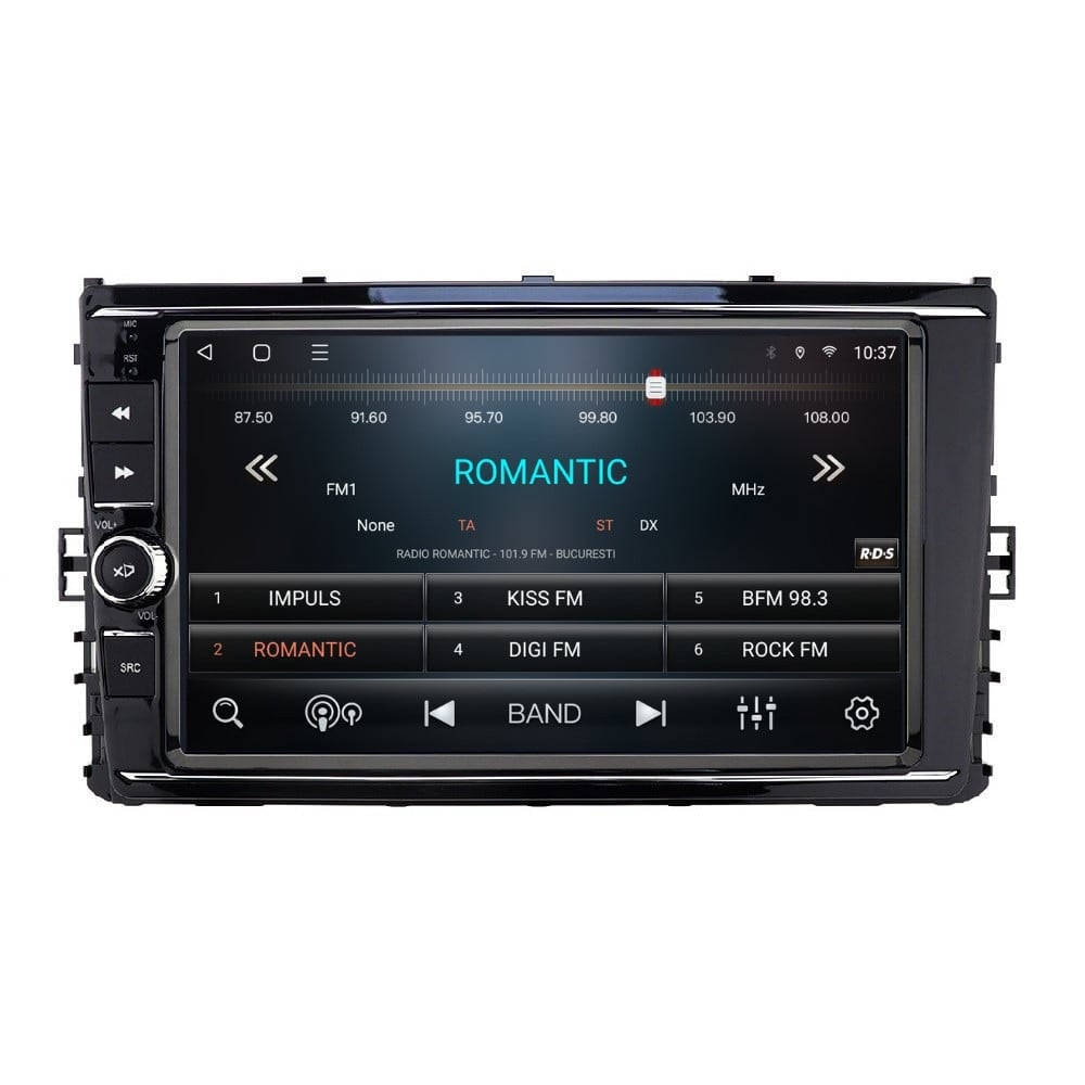 Navigatie dedicata cu Android VW Transporter / Caravelle dupa 2020, 2GB RAM, Radio GPS Dual Zone, Display HD QLED 9\'\' Touchscreen, Internet Wi-Fi si slot SIM 4G, Bluetooth, MirrorLink, USB, Waze - 2 | YEO