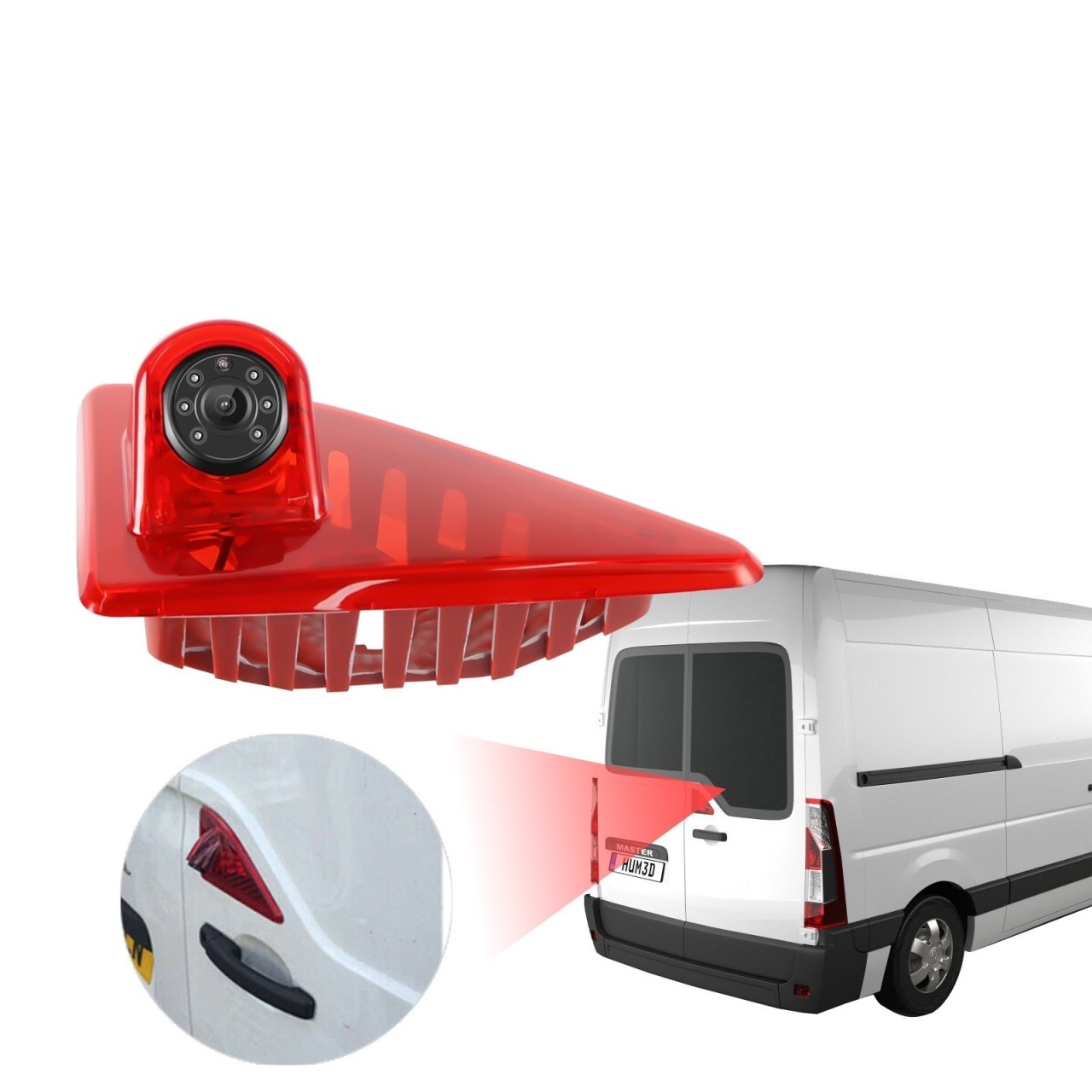 Camera marsarier dedicata Renault Master III 2010 - 2021 tip stop frana, AHD 720P, Night Vision, rezistenta la apa si praf, cablu video 6m - 3 | YEO