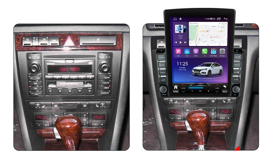 Navigatie dedicata cu Android Audi A6 (C5) 1997 - 2005, 8GB RAM, Radio GPS Dual Zone, Touchscreen IPS 9.7