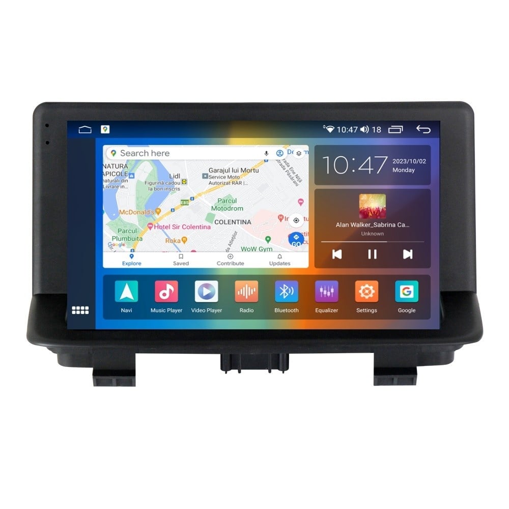 Navigatie dedicata cu Android Audi Q3 (8U) 2011 - 2020, 4GB RAM, Radio GPS Dual Zone, Display 2K QLED 9.5