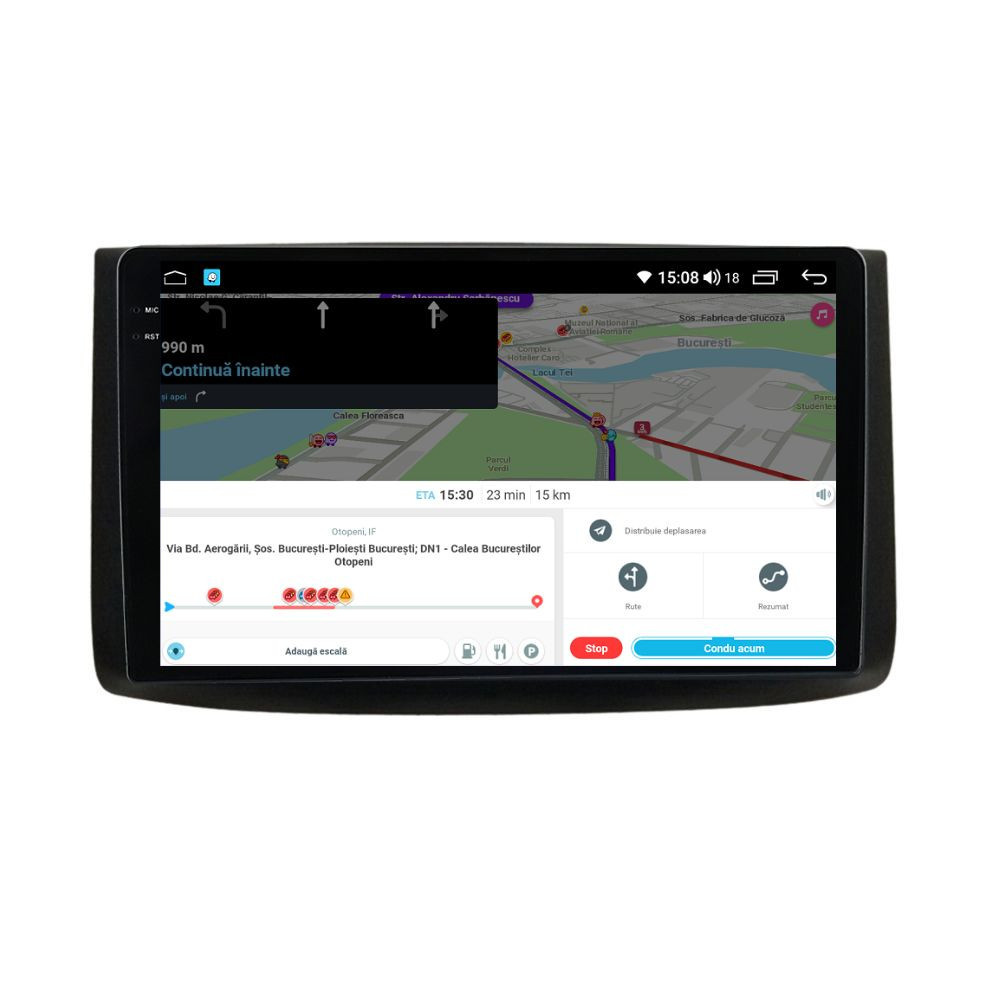 Navigatie dedicata cu Android Chevrolet Aveo 2006 - 2011, 4GB RAM, Radio GPS Dual Zone, Display 2K QLED 9.5" Touchscreen, Internet Wi-Fi si slot SIM 4G, Bluetooth, MirrorLink, USB - Imagine 8