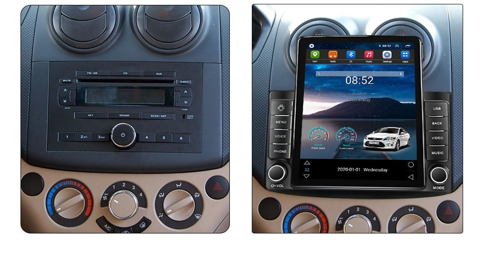 Navigatie dedicata cu Android Chevrolet Kalos 2006 - 2011, 1GB RAM, Radio GPS Dual Zone, Touchscreen IPS 9.7