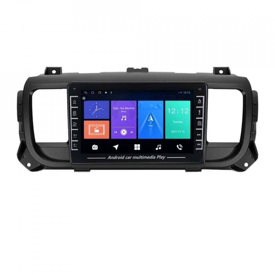 Navigatie dedicata cu Android Citroen Jumpy dupa 2016, 1GB RAM, Radio GPS Dual Zone, Display HD IPS 8