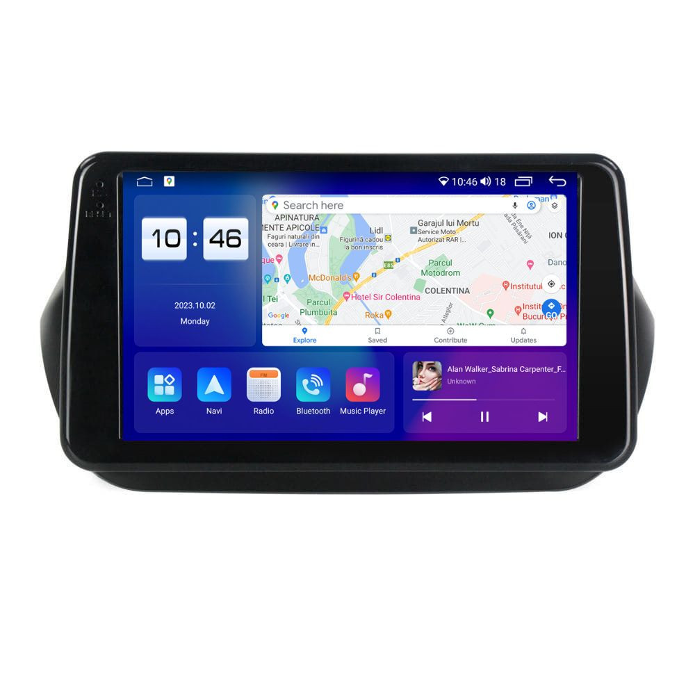 Navigatie dedicata cu Android Citroen Nemo 2008 - 2018, 8GB RAM, Radio GPS Dual Zone, Display 2K QLED 9.5