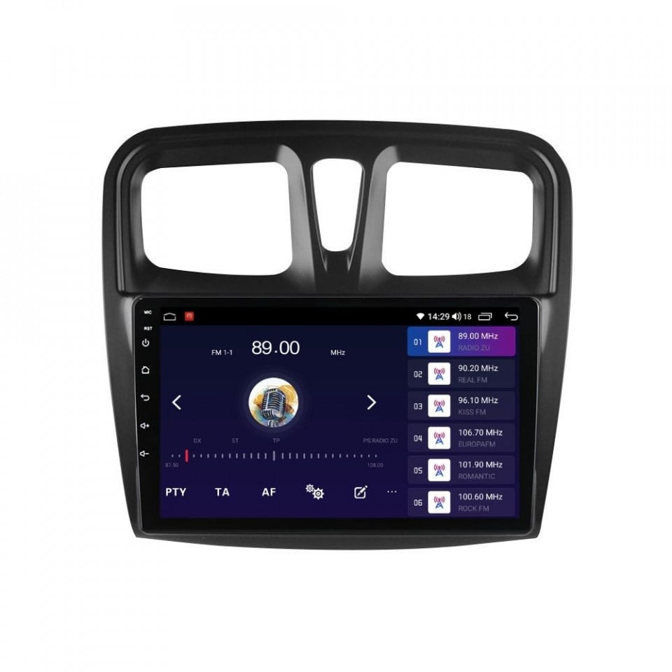 Navigatie dedicata cu Android Dacia Logan II 2012 - 2020, 6GB RAM, Radio GPS Dual Zone, Display HD QLED 10