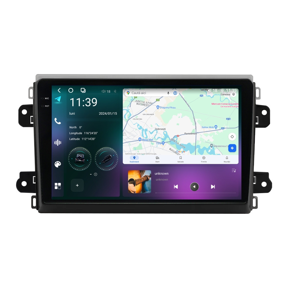 Navigatie dedicata cu Android Fiat Ducato dupa 2022, 12GB RAM, Radio GPS Dual Zone, Display 2K QLED 9.5