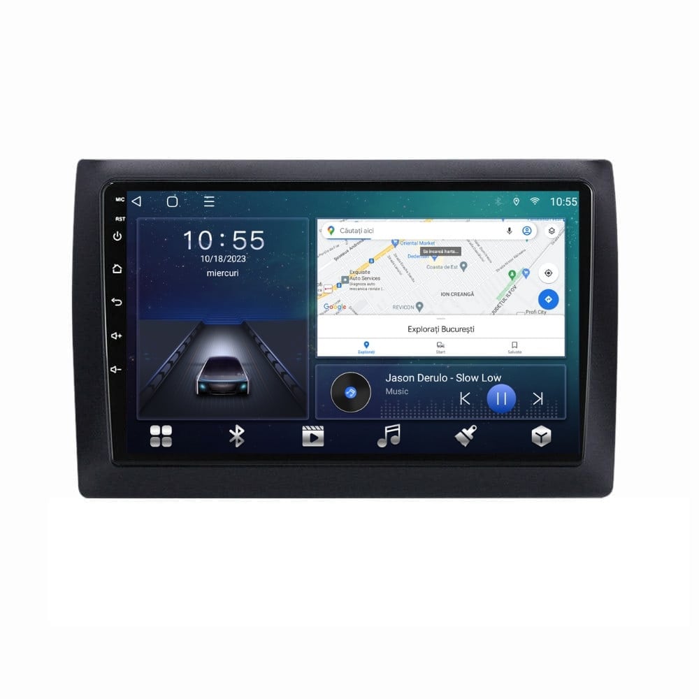 Navigatie dedicata cu Android Fiat Stilo 2001 - 2011, 3GB RAM, Radio GPS Dual Zone, Display HD QLED 9