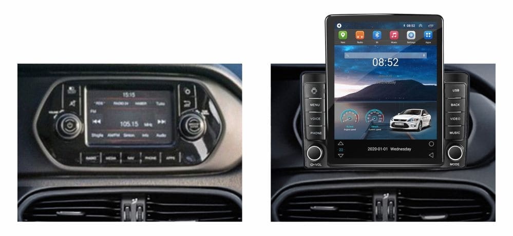 Navigatie dedicata cu Android Fiat Tipo dupa 2015, 1GB RAM, Radio GPS Dual Zone, Touchscreen IPS 9.7" HD tip Tesla, Internet Wi-Fi, Bluetooth, MirrorLink, USB - Imagine 4
