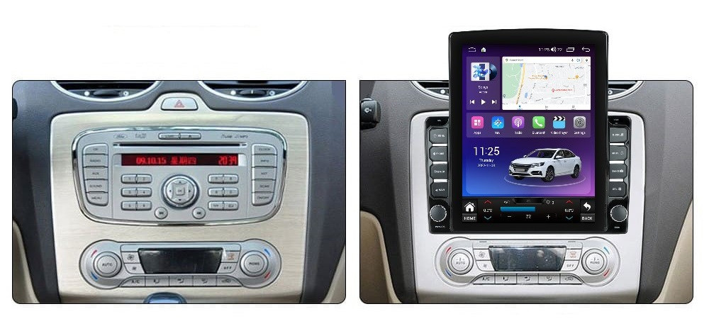 Navigatie dedicata cu Android Ford Focus II 2004 - 2011, clima automata, 8GB RAM, Radio GPS Dual Zone, Touchscreen IPS 9.7