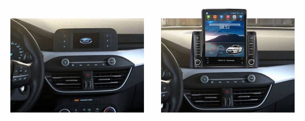 Navigatie dedicata cu Android Ford Focus IV dupa 2018, 1GB RAM, Radio GPS Dual Zone, Touchscreen IPS 9.7