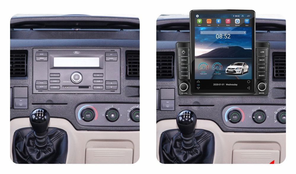 Navigatie dedicata cu Android Ford Fusion 2005 - 2012, 1GB RAM, Radio GPS Dual Zone, Touchscreen IPS 9.7" HD tip Tesla, Internet Wi-Fi, Bluetooth, MirrorLink, USB - Imagine 4