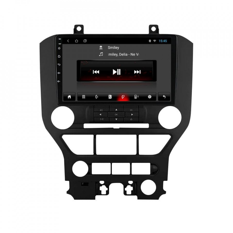 Navigatie dedicata cu Android Ford Mustang 2014 - 2021 fara navigatie originala, 1GB RAM, Radio GPS Dual Zone, Display HD IPS 9