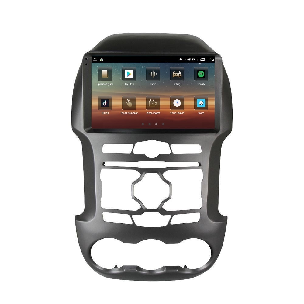 Navigatie dedicata cu Android Ford Ranger 2011 - 2015, 8GB RAM, Radio GPS Dual Zone, Display HD QLED 9