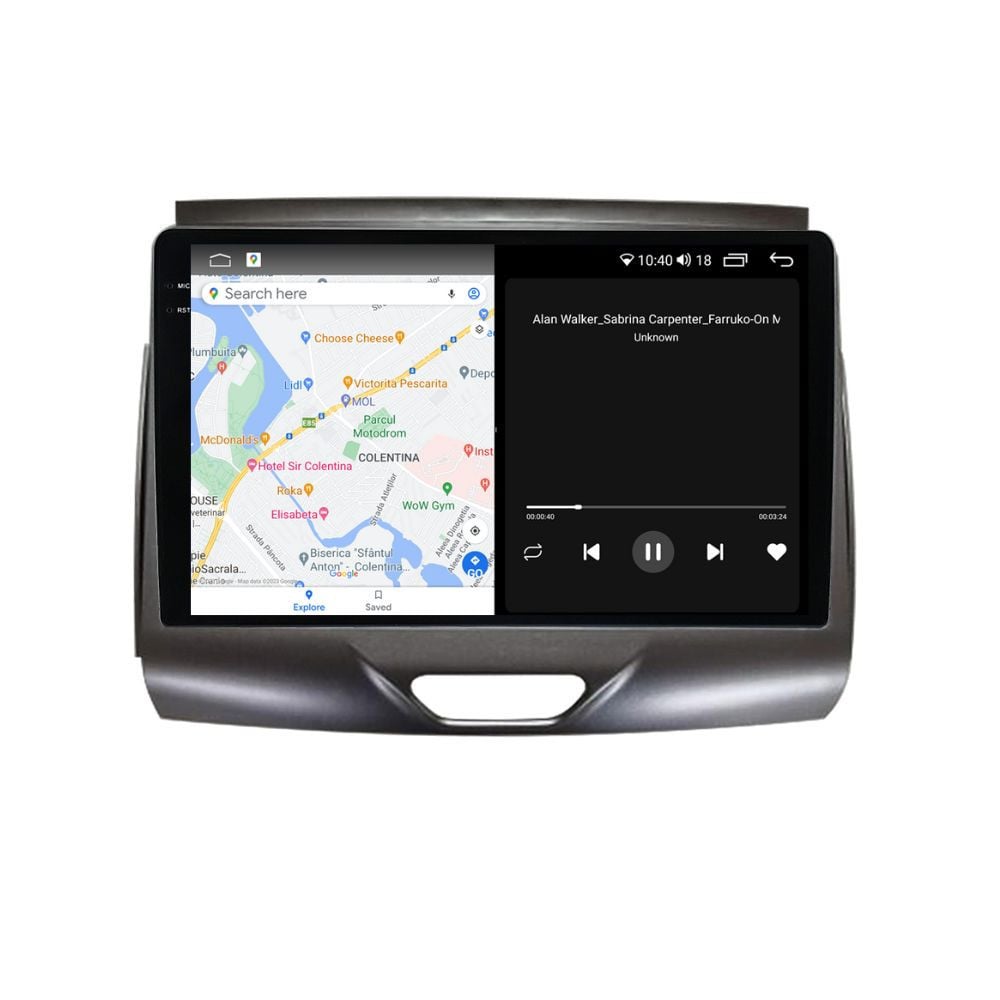 Navigatie dedicata cu Android Ford Ranger dupa 2015 cu navigatie originala, 4GB RAM, Radio GPS Dual Zone, Display 2K QLED 9.5