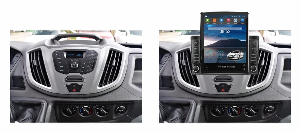 Navigatie dedicata cu Android Ford Transit 2014 - 2020, 2GB RAM, Radio GPS Dual Zone, Touchscreen IPS 9.7