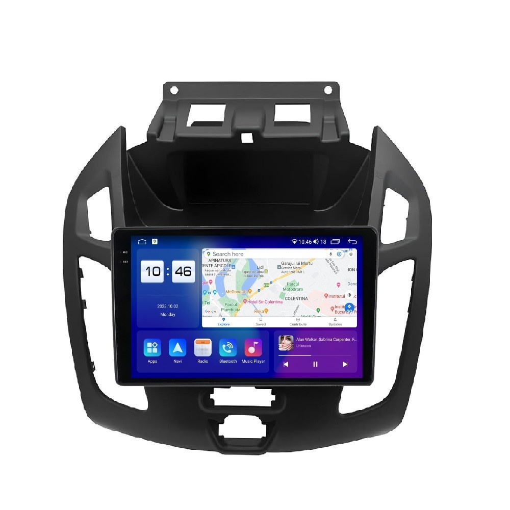 Navigatie dedicata cu Android Ford Transit / Tourneo Connect 2013 - 2018, 4GB RAM, Radio GPS Dual Zone, Display 2K QLED 9.5