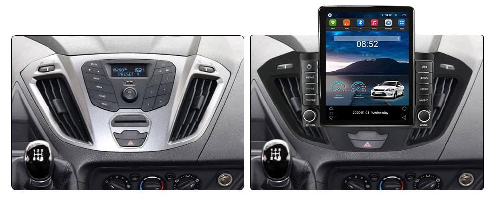 Navigatie dedicata cu Android Ford Transit / Tourneo Custom 2012 - 2018, 1GB RAM, Radio GPS Dual Zone, Touchscreen IPS 9.7